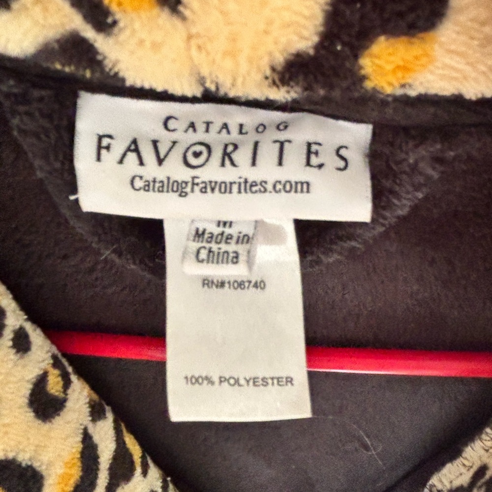 Catalog Favorites Leopard Print Robe – Soft Cozy Lounge Robe - Picture 3 of 3